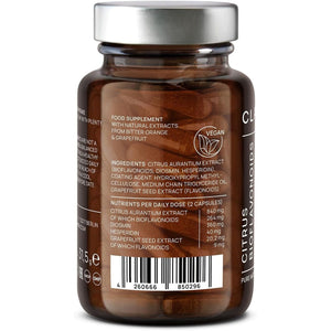 Citrus Bioflavonoids Complex with Diosmin Hesperidin and Naringin - Flavonoids Supplement Made from Bitter Orange and Grapefruit Extract - Circulation Booster - 60 Capsules - Made in Germany