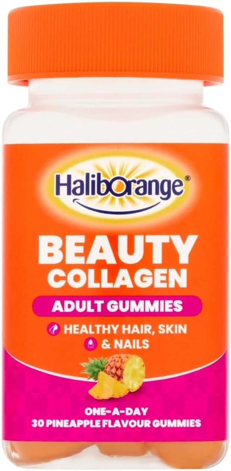 Haliborange Adult Beauty Collagen Gummies - 30 Pineapple Gummies