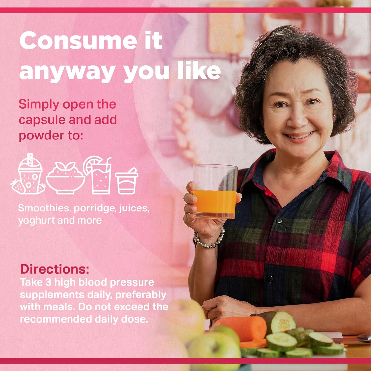 Strength & Spices Blood Pressure Aid, Immune System Booster Herbal Supplements, Blood Pressure Tablets with 15 Natural Ingredients Including Hawthorn Berry and Grape Seed, 1000 Mg, 60 Capsules