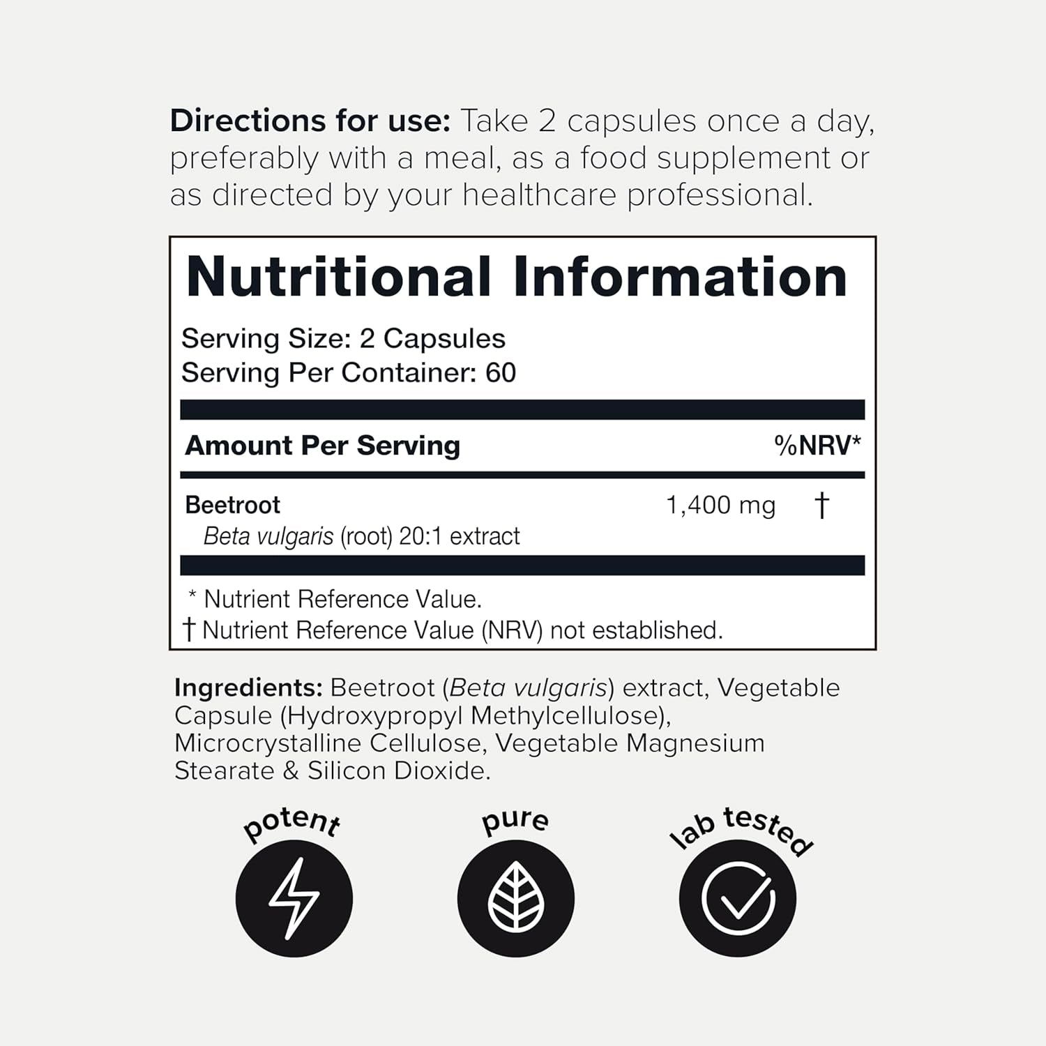 28,000Mg 20X Concentrated Extract Beetroot Capsules - Natural Nitric Oxide Booster - Highly Concentrated and Bioavailable - Third-Party Tested Beets Supplements - 120 Veggie Capsules - 60 Servings TQ