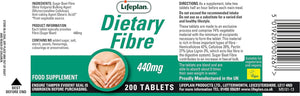 Lifeplan Dietary Fibre 440Mg 2 X 200 Tablets