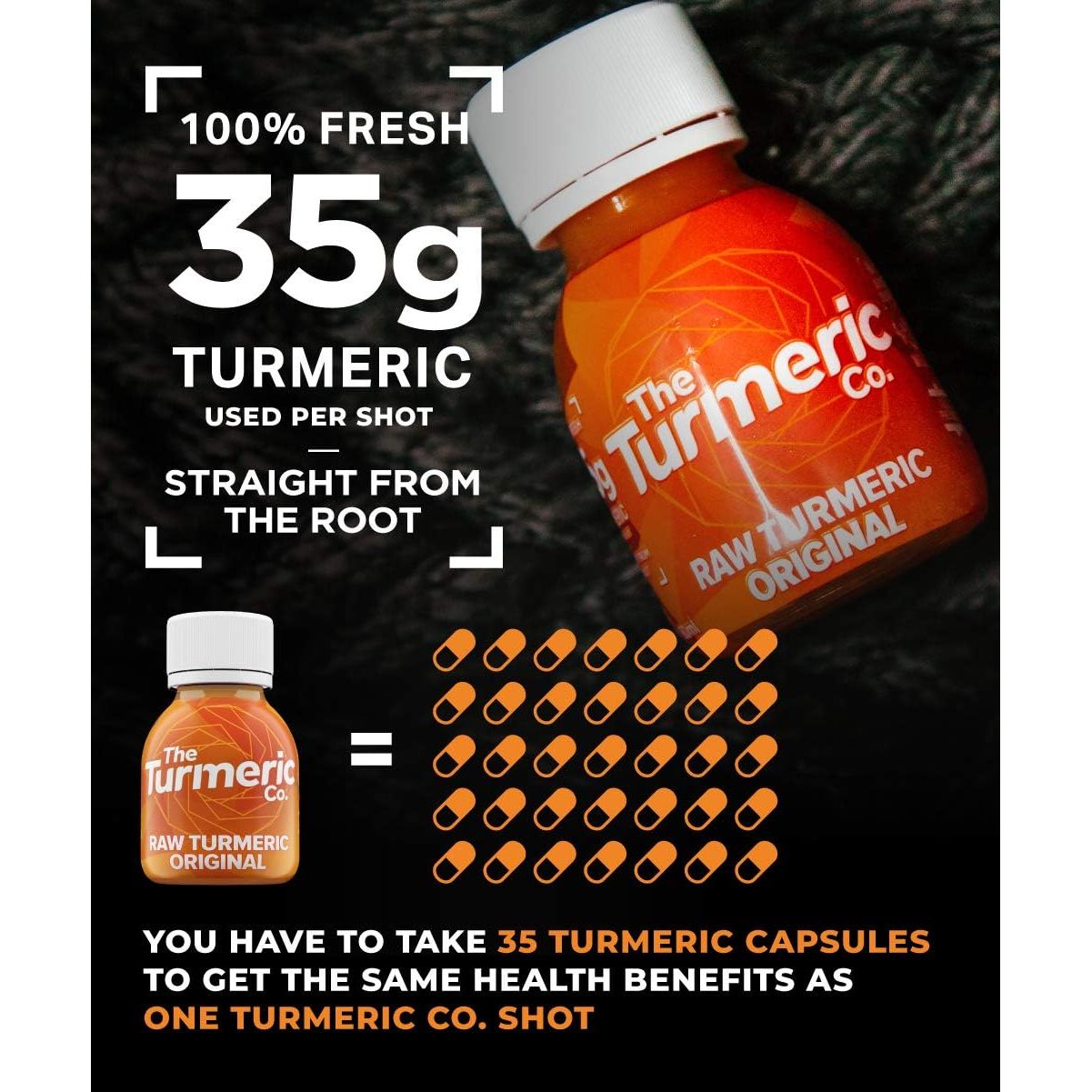 Turmeric, Ginger, Beetroot Shots - the Turmeric Co 7 Pack of Mixed Shots of Healthy, Vegan Shot Drinks, High Strength, Immune Support Made from Fresh Cold Pressed Turmeric and Ginger, Made in the UK