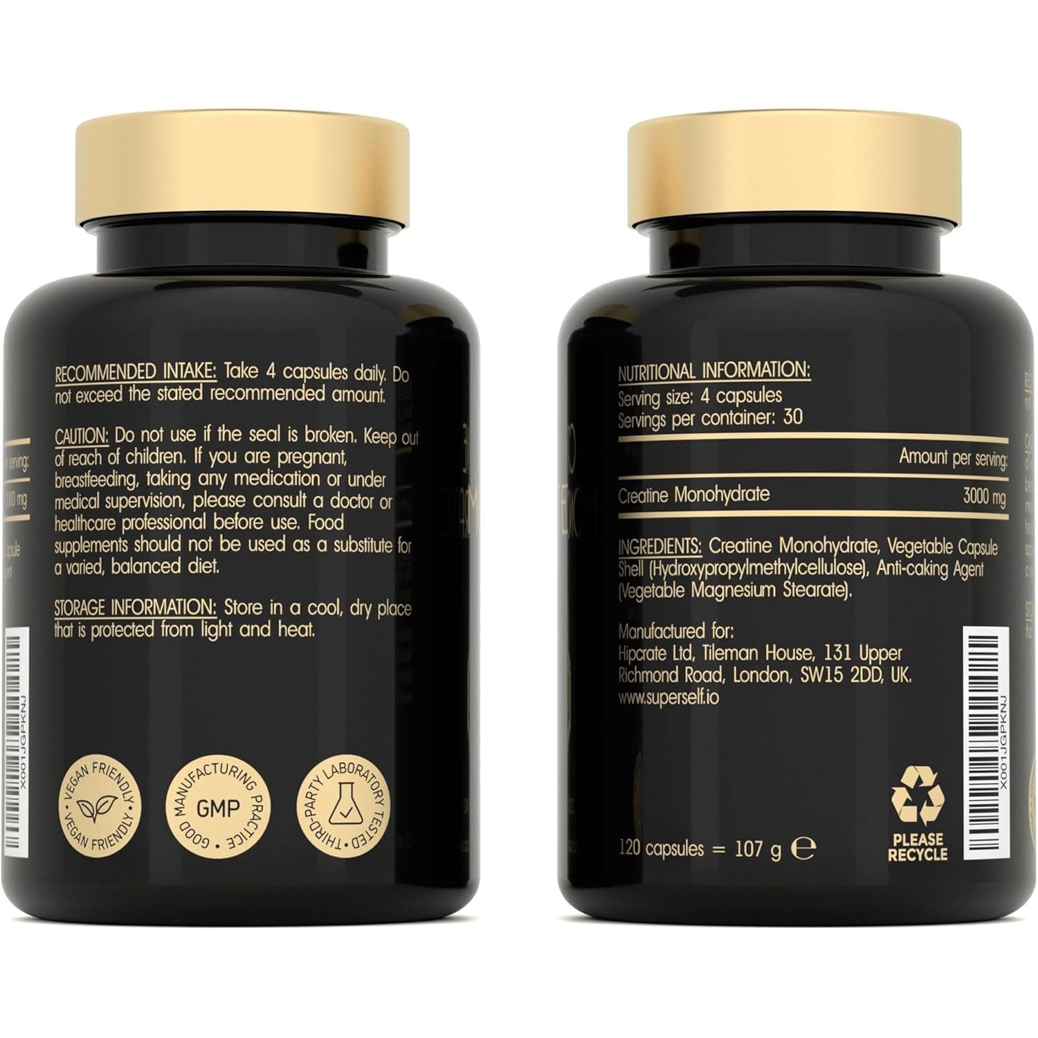 Creatine Monohydrate Tablets 3000Mg - Easy to Swallow 120 Creatine Capsules - Vegan Creatine Tablets for Men & Women - Pre Workout Gym Supplement Powder Creatine Pills for Muscle Growth - 30 Servings