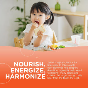 Chapter One Fiber Gummies, with Natural Chicory Root Soluble Fiber, Certified Kosher, 60 Flavored Gummies