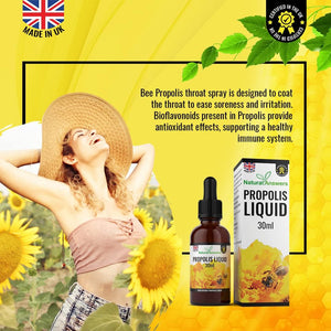 Bee Propolis Liquid 30Ml (1 Bottle) Alcohol-Free Propolis Liquid Extract Tincture Skin Healing Throat and Mouth Health by Natural Answers. -