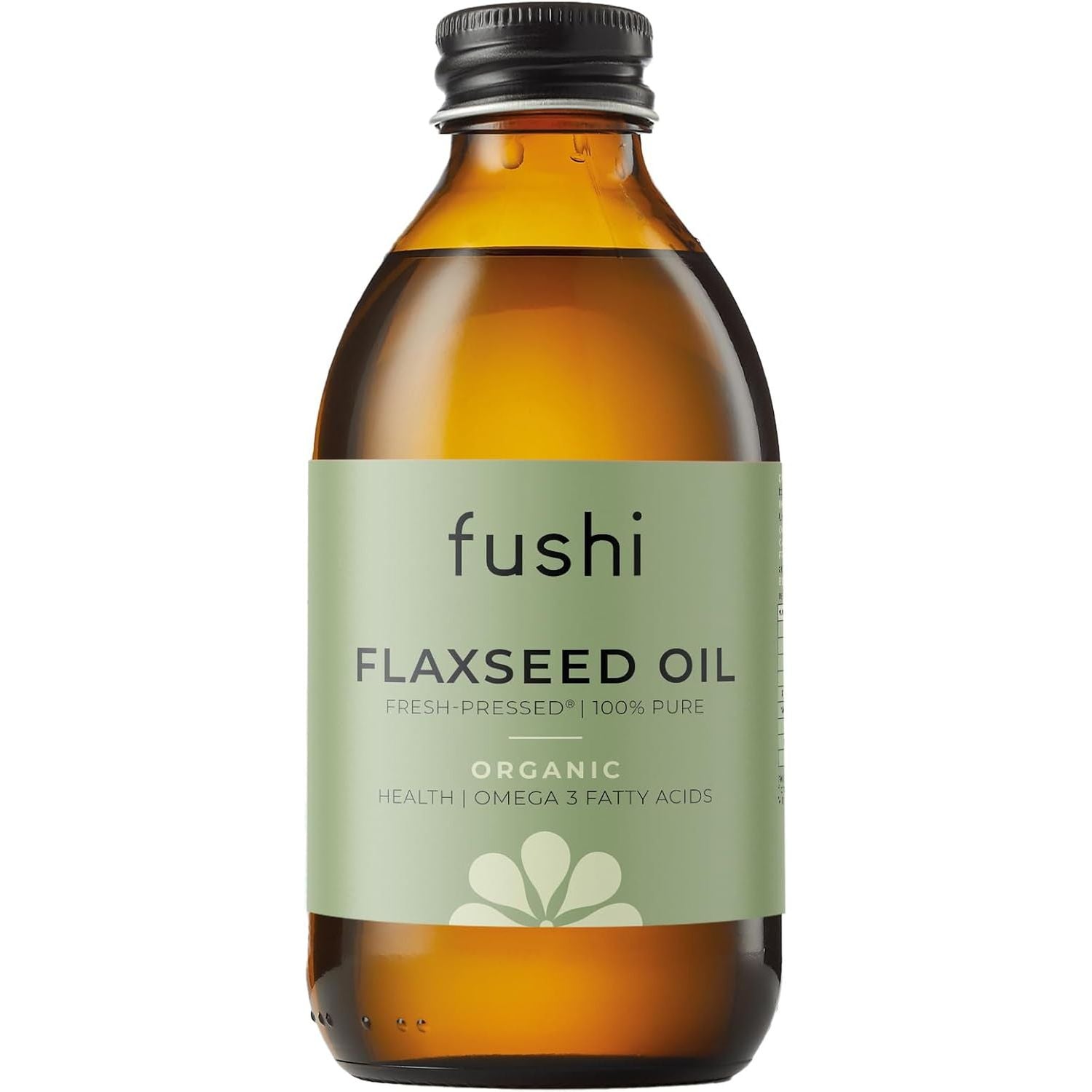 Fushi Organic Flax Seed Oil 100Ml | Fresh & Cold Pressed | Rich in Omega 3 Essential Fatty Acids| Best for Inner Health, Dry Skin | Made from English Grown Seeds | | Ethical & Vegan | Made in the UK