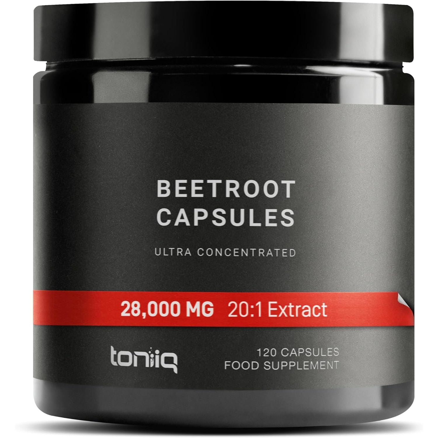 28,000Mg 20X Concentrated Extract Beetroot Capsules - Natural Nitric Oxide Booster - Highly Concentrated and Bioavailable - Third-Party Tested Beets Supplements - 120 Veggie Capsules - 60 Servings TQ