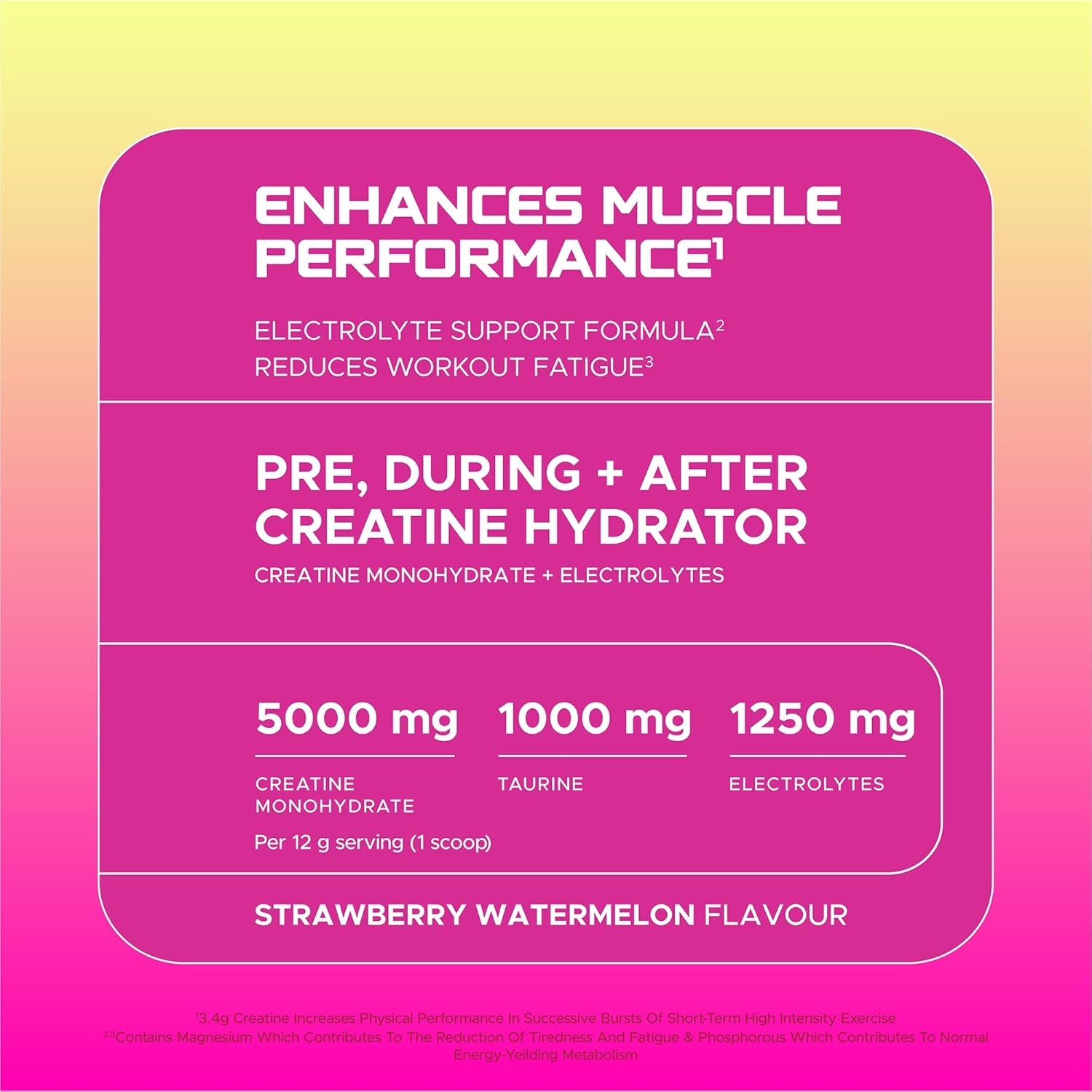 USN Creatine Hydrator - Creatine Monohydrate & Electrolyte Powder Drink with Himalayan Pink Salt & Sugar Free. Supports Muscle Growth, Strength & Hydration. Raspberry Lemonade - 330G (30 Servings)