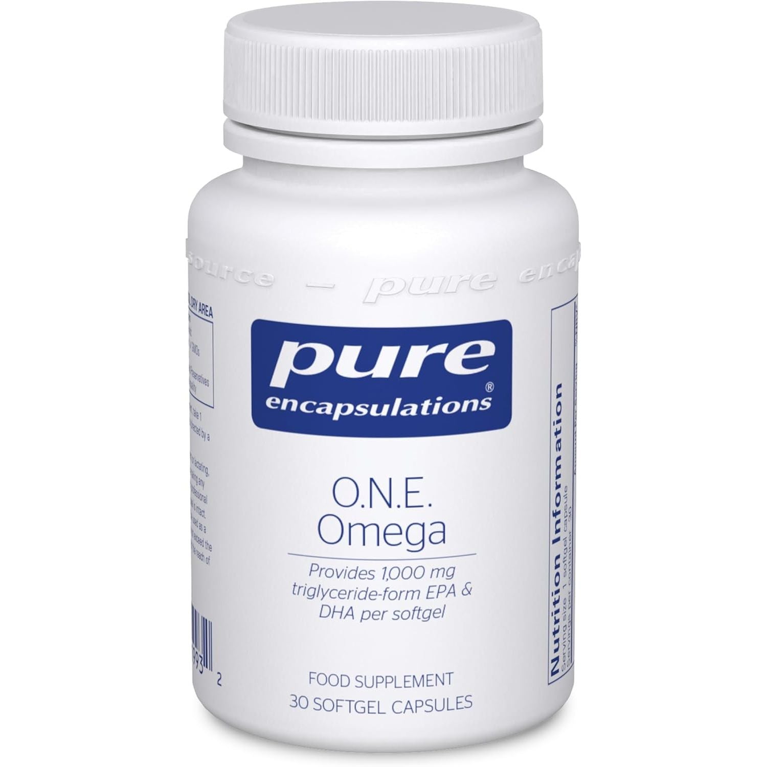 Pure Encapsulations O.N.E. Omega - 1000Mg EPA/DHA - Fish Oil Supplement for Heart Health and Brain Function - 30 Softgel Capsules