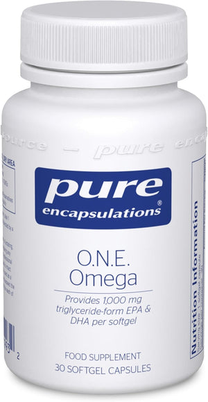 Pure Encapsulations O.N.E. Omega - 1000Mg EPA/DHA - Fish Oil Supplement for Heart Health and Brain Function - 30 Softgel Capsules