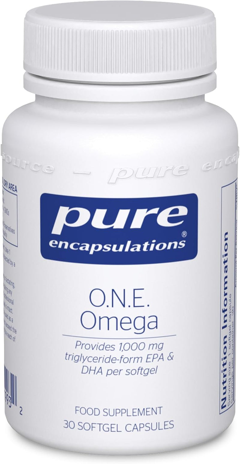 Pure Encapsulations O.N.E. Omega - 1000Mg EPA/DHA - Fish Oil Supplement for Heart Health and Brain Function - 30 Softgel Capsules