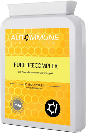 Pure Beecomplex – High Strength Bee Nutrient Complex with Royal Jelly, Propolis, Bee Pollen & Honey Powder – Natural Energy & Immune Support – 60 Capsules – Made in the UK