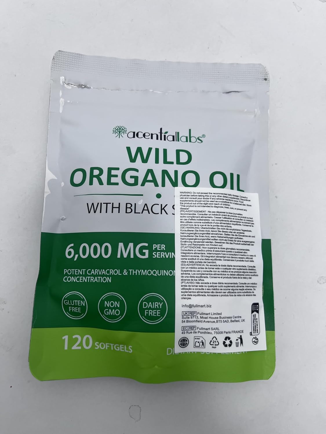 Oregano Oil 120 Softgels - 2-In-1 6000Mg with Black Seed Oil 200Mg & 165Mg Carvacrol | Cold-Pressed, Non-Gmo | Immune, Digestive & Respiratory Support