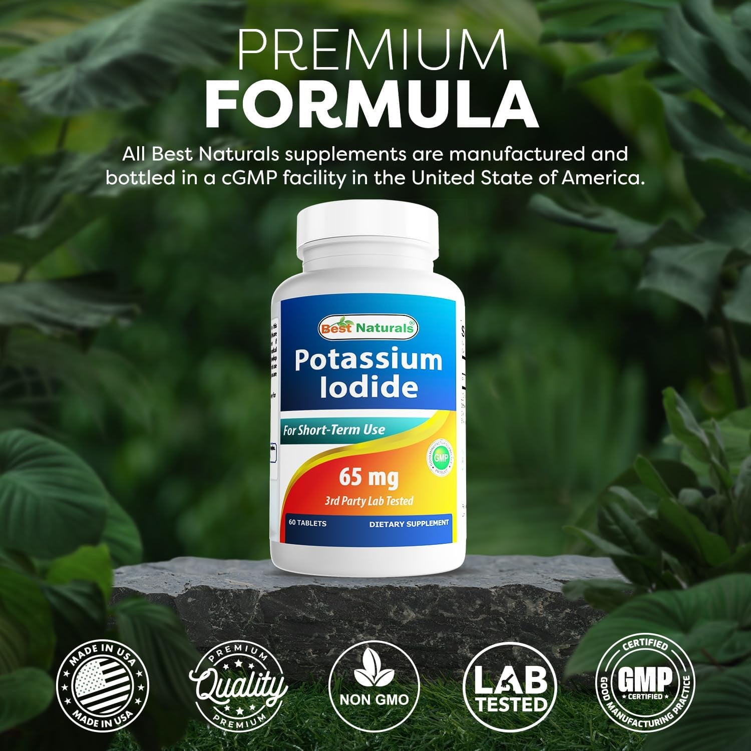 Best Naturals Potassium Iodide 65 Mg - Dietary Supplement, 60 Tablets
