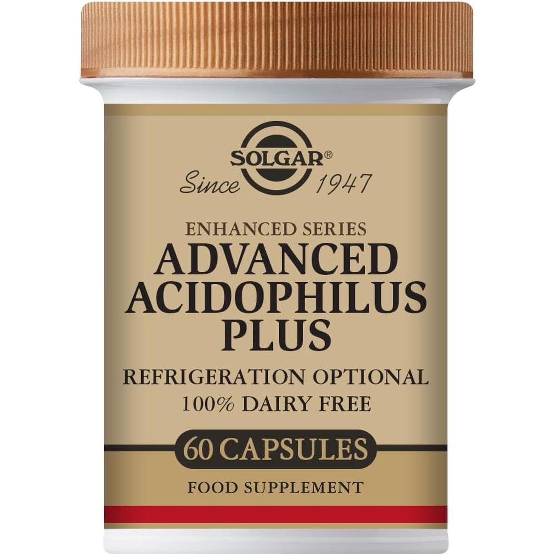 Solgar Advanced Acidophilus plus Vegetable Capsules - Pack of 60 - Supports Digestion - Maintain Healthy Bacteria Levels - Vegan and Gluten Free