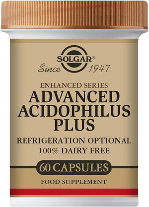 Solgar Advanced Acidophilus plus Vegetable Capsules - Pack of 60 - Supports Digestion - Maintain Healthy Bacteria Levels - Vegan and Gluten Free
