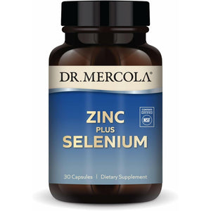 Dr. Mercola Zinc plus Selenium Dietary Supplement, 30 Servings (30 Capsules), Supports Immune and Overall Health, Non GMO, Soy Free, Gluten Free
