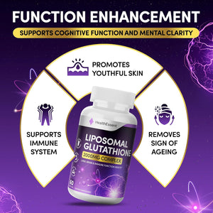 Liposomal Glutathione, 2000Mg Complex with Vitamin-C and Collagen Peptides, Liposomal Vitamin C, Glutathione Supplement, Superior Bioavailability 10X Absorption - 60 Softgels