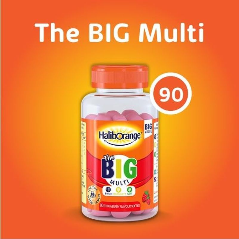Haliborange Big Multivitamin | Vitamin a | Vitamin D | Calcium | Strawberry | 90
