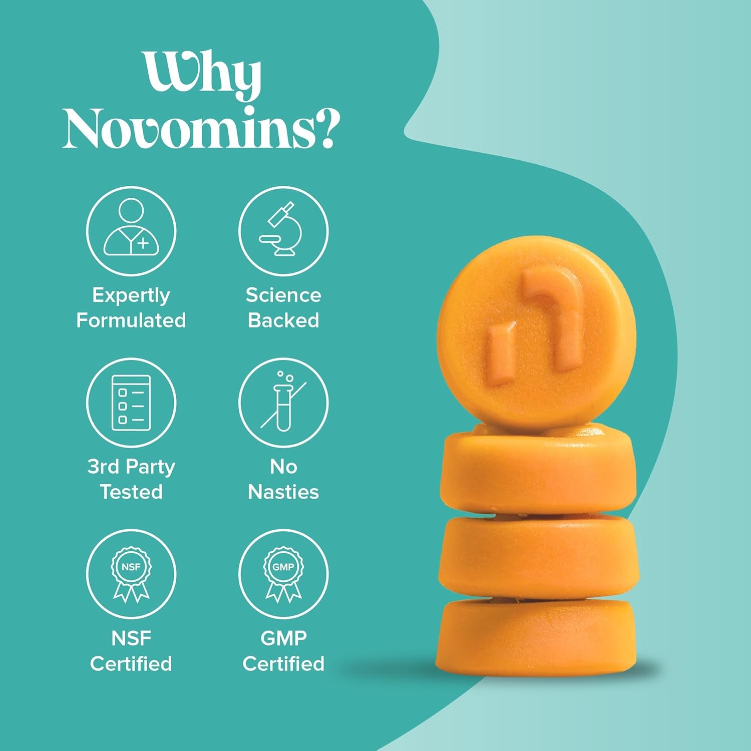 Fibre Gummies – 4000 Mg High Fibre – Fibre Supplements with Calcium for Gut Health and Digestive System Support - Vitamin D, B12, Chromium and Inulin - 60 Gummies – by Novomins