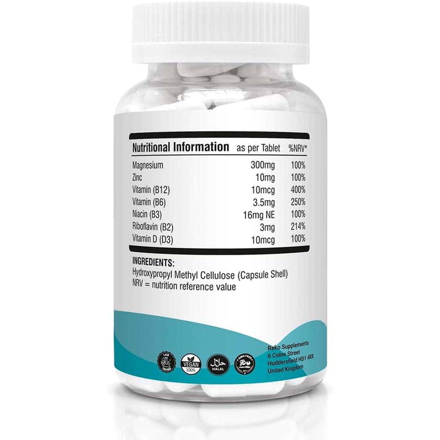 Magnesium Complex 7-In-1 With, Zinc, Vitamin B12 High Strength, Vitamin B6, B2 Riboflavin, B3 Niacin – Vitamin D3 – Muscle, Bone Health, Tiredness, Sleep Supplements, Vegan Capsules