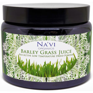 Na'Vi Organics Raw Barley Grass Juice Powder - Premium Grade, Organic Certified Powder Wholefood Supplement, 100 G