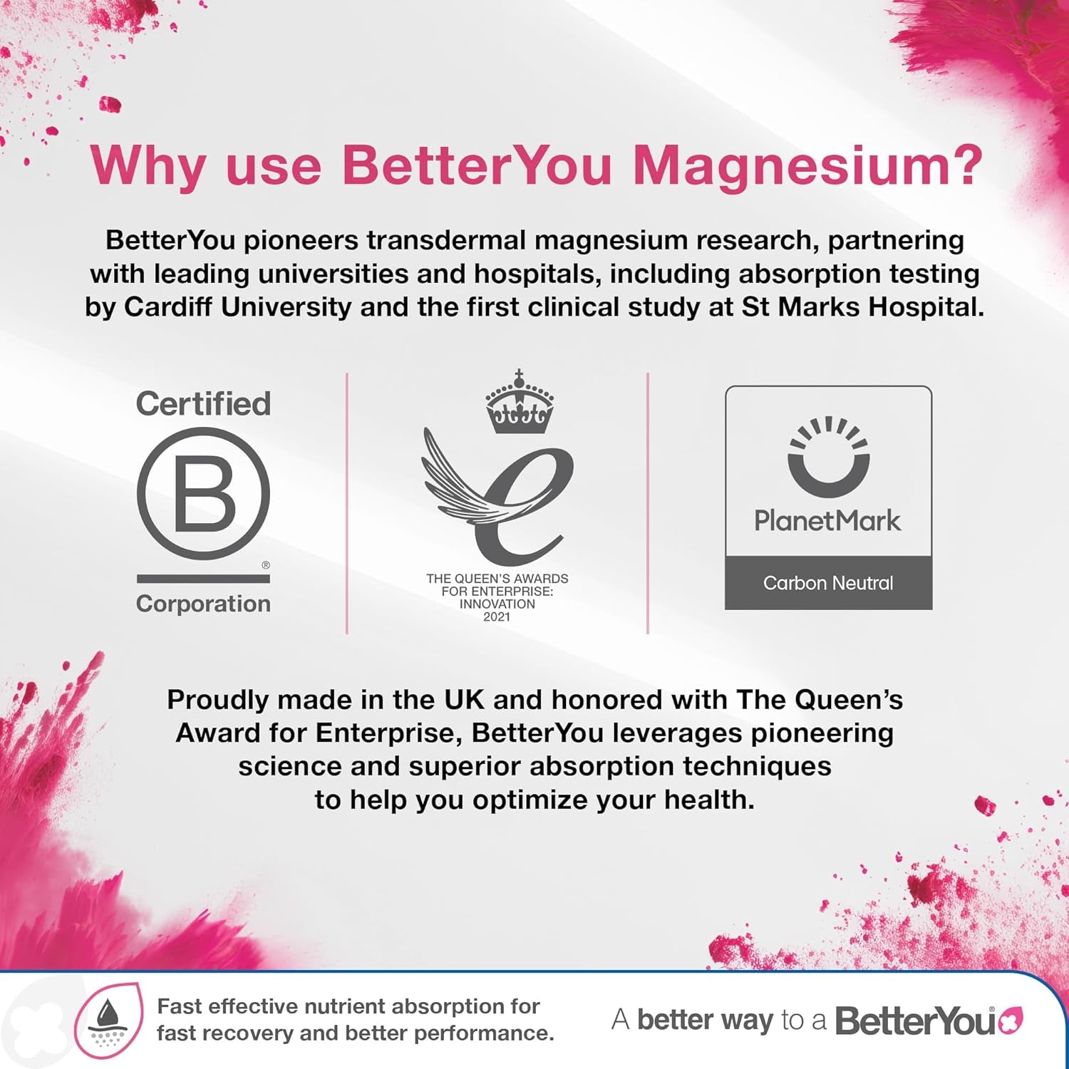 Betteryou Magnesium Glycinate, Citrate & Malate Supplement | 1942Mg Magnesium Max Powder - Unflavoured, 3-In-1 Powder 375Mg Elemental Absorbtion, Fast Absorbing, Fast Acting & Easy to Use