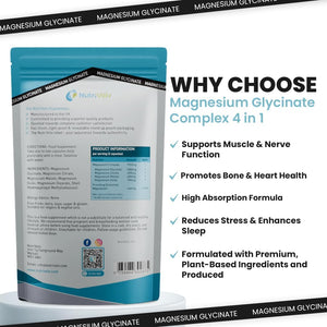 Magnesium Glycinate 4-In-1 Complex 1900Mg | 446Mg Elemental Magnesium Super Strength Supplement as Glycinate, Citrate, Malate, Oxide | 120 Capsules | High Absorption | Vegan UK Made