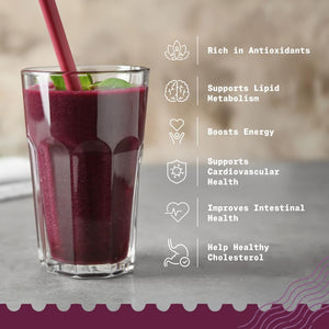 Naturalebio Organic Acai Berries Powder - Freeze-Dried - 100G. Brazilian Acai, Lyophilised, Raw. Extract from Açai Berry Pulp. Vegan & Vegetarian Friendly