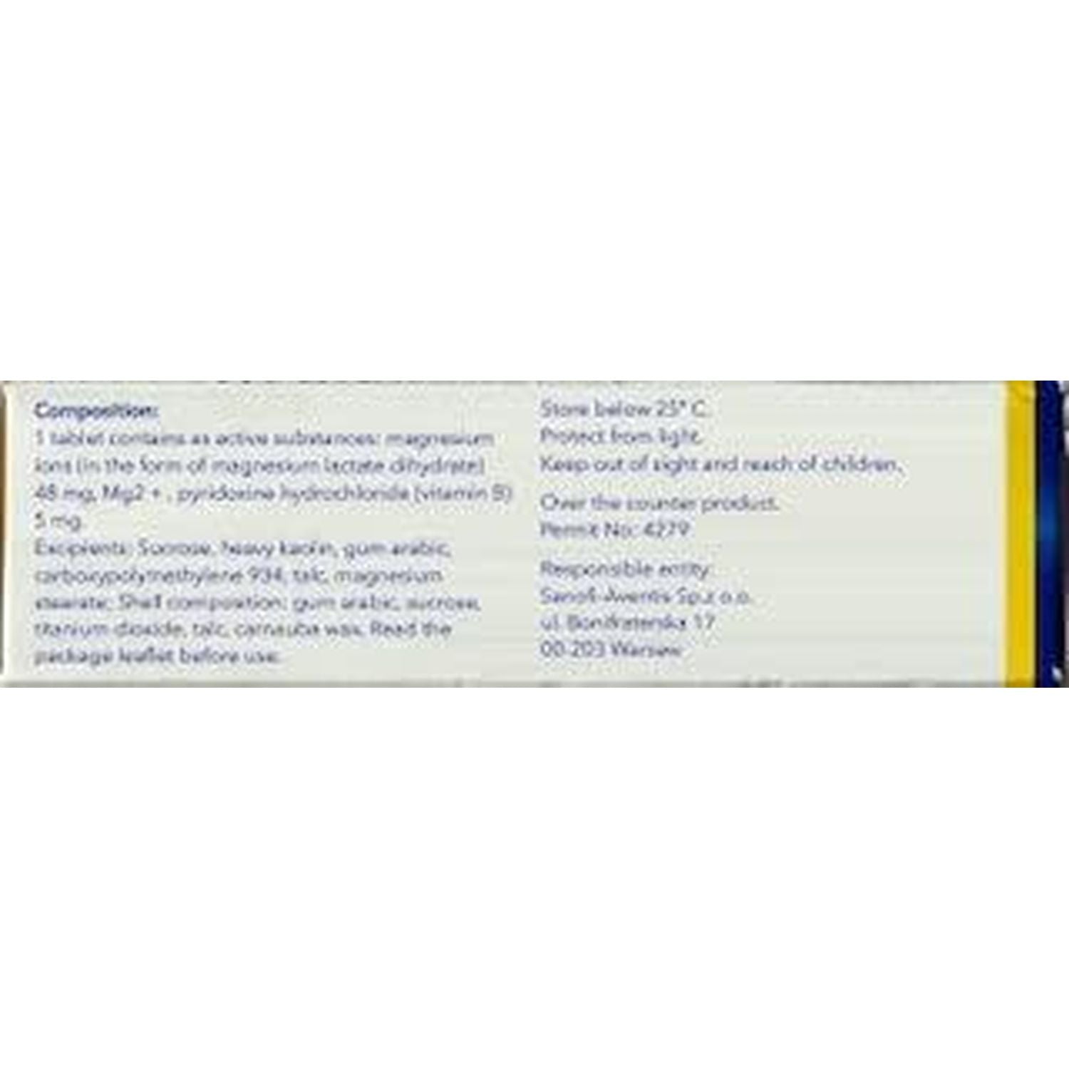 Magne B6 N50 Tab - Relief for Nervousness, Irritability, Mild Anxiety, Hypomagnesemia & Cramps