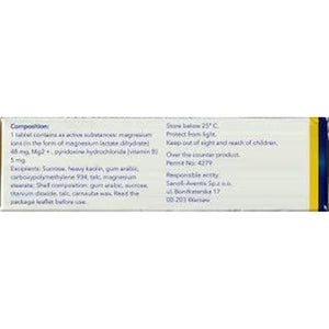 Magne B6 N50 Tab - Relief for Nervousness, Irritability, Mild Anxiety, Hypomagnesemia & Cramps