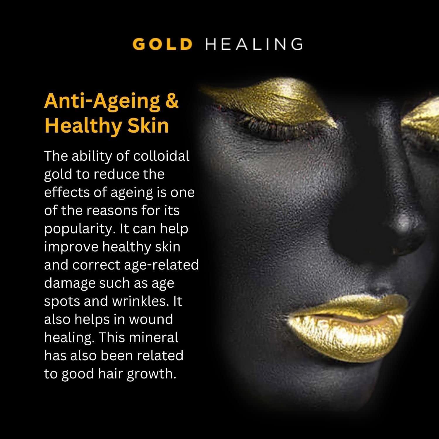 GOLD HEALING True COLLOIDAL Gold 500Ml - 99.99% 24Ct Pure Gold, Superior Concentration, High 60Ppm Made in the UK
