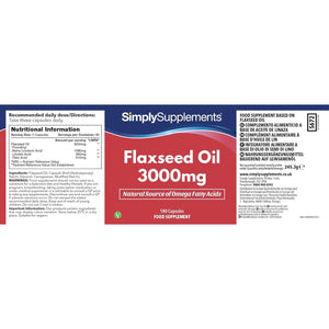 Flaxseed Oil 3000Mg | Supports Normal Cholesterol Levels | ALA Supplement for Omega 3 | Vegan-Friendly | 360 Softgels = 4 Month Supply | Made in the UK in Accordance with GMP Standards