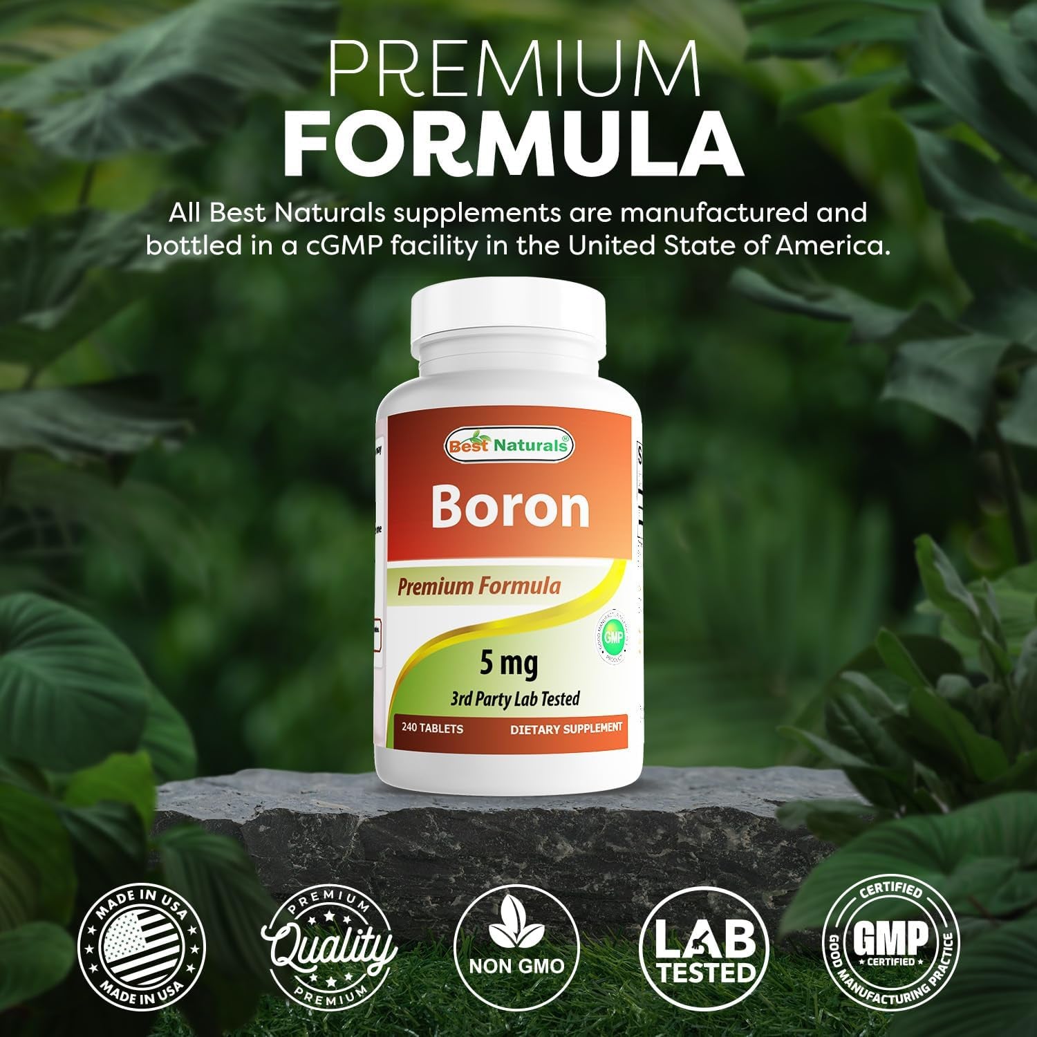 Best Naturals Boron Supplements 5 Mg 240 Tablets