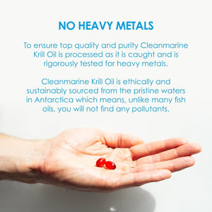 Cleanmarine Krill Oil – Packed with EPA & DHA – Omega 3 with Added Astaxanthin and Choline – Vitamin D – Heart, Eye & Brain Health – Joint & Immune Support - 30 Capsules