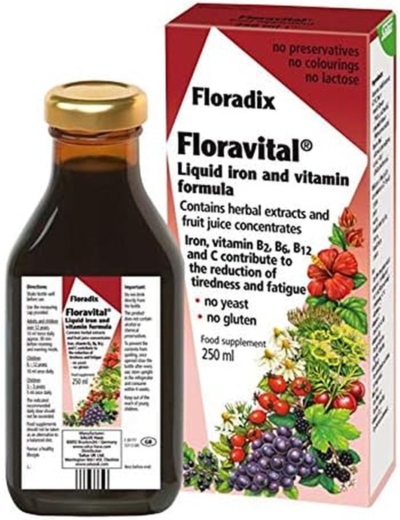 (2 Pack) - Floradix - Floravital Yeast and Gluten Fr | 250Ml | 2 PACK BUNDLE