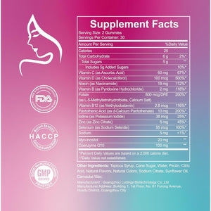 Premium Balance Gummies for Women - Prenatal Vitamins for Her with Inositol, Coq10, Folate and Vitamins to Support Hormone Balance, Ovulation + Menstrual Cycle, 60 Gummies