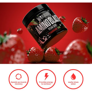 Warrior Amino Blast 270G – BCAA Powder – Branched Chain Amino Acids Supplement, Intra Workout & Recovery, Energy Drink – 30 Servings (Strawberry Kiwi)