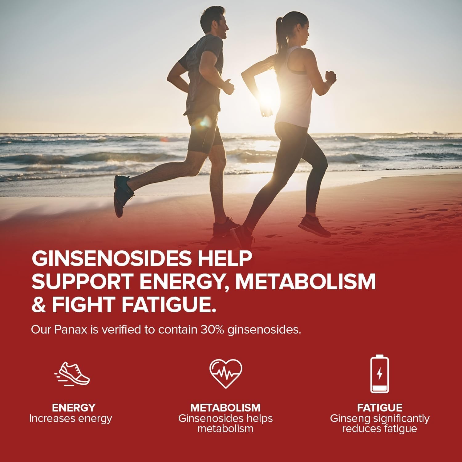 ORZAX Korean Panax Ginseng Capsules with 30% Ginsenosides for Performance & Energy Supplements for Women and Men - Red Ginseng for Enhanced Focus (120 Veg Capsules)