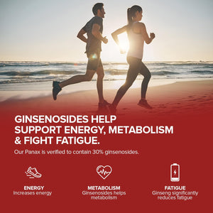 ORZAX Korean Panax Ginseng Capsules with 30% Ginsenosides for Performance & Energy Supplements for Women and Men - Red Ginseng for Enhanced Focus (120 Veg Capsules)