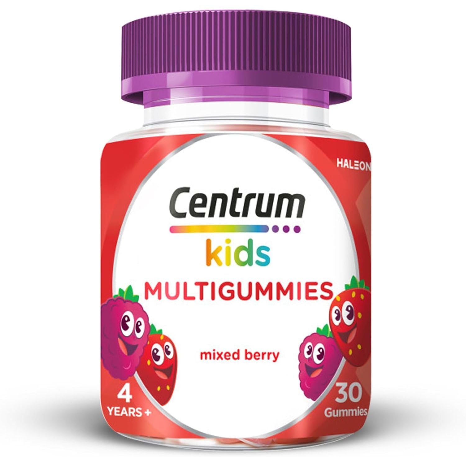 Centrum Multigummies, Immunity Support, Gummy Multivitamins for Kids with Mixed Berry, Natural Fruit Flavour, Includes Key Vitamins C and D, 30 Chewable Multigummies