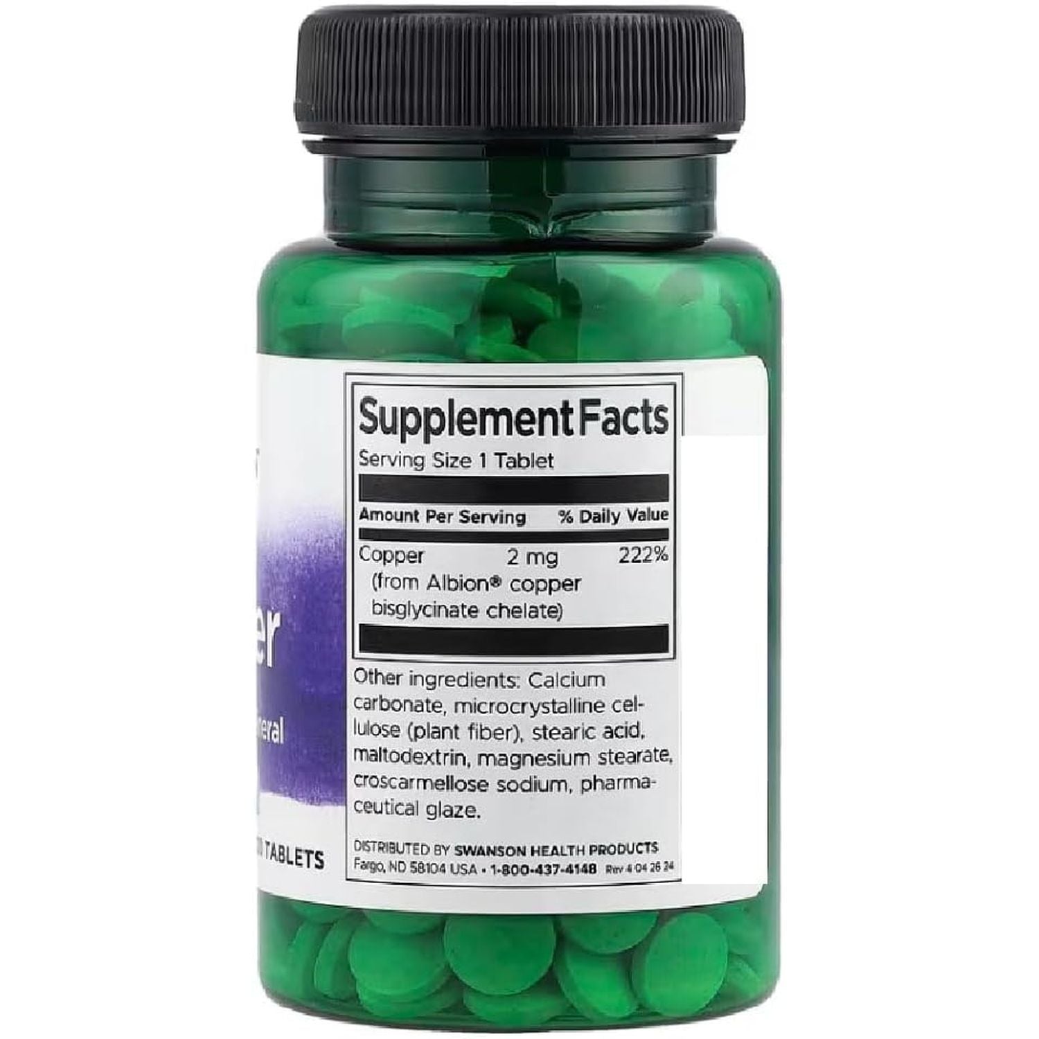 Swanson - Copper, 2Mg | Bone and Cardiovascular Health - 300 Tablets