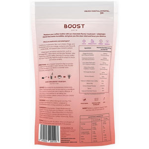 Boost Brew Chocolate Mushroom Coffee Alternative 240G 30 Servings | Lions Mane, Chaga, Ashwagandha, Cordyceps, Maca Root, Bacopa Monnieri, Chocolate Flavoured Mushroom & Adaptogen Vegan Powder Drink