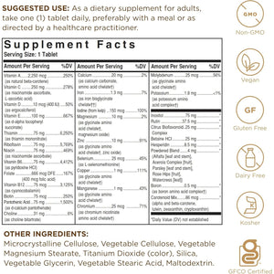 Solgar Formula VM-75 Tablets - Pack of 60 - 28 Active Ingredients and 13 Essential Nutrients - for Complete Wellbeing - Vegan and Gluten Free