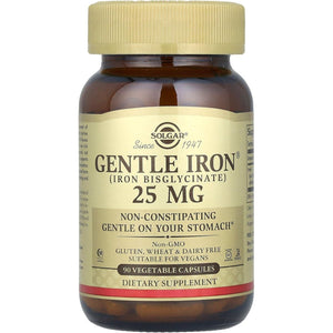 Solgar® Gentle Iron (Iron Bisglycinate) 20 Mg Vegetable Capsules - Pack of 90,Packaging May Vary