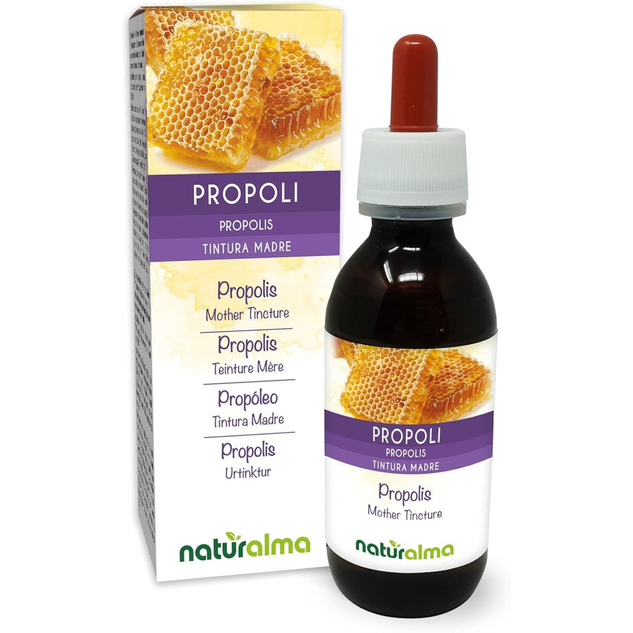 Propolis (Propolis) Resin Alcohol-Free Mother Tincture Naturalma - Liquid Extract Drops 120 Ml - Food Supplement