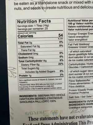 Herbs Botanica Organic Hawthorn Berry Hawthorne Berries/Crataegus Sanguinea Dried Superfood, Nature'S Remedy, Harvested with Care Non GMO 1/2 Lb / 8 Oz