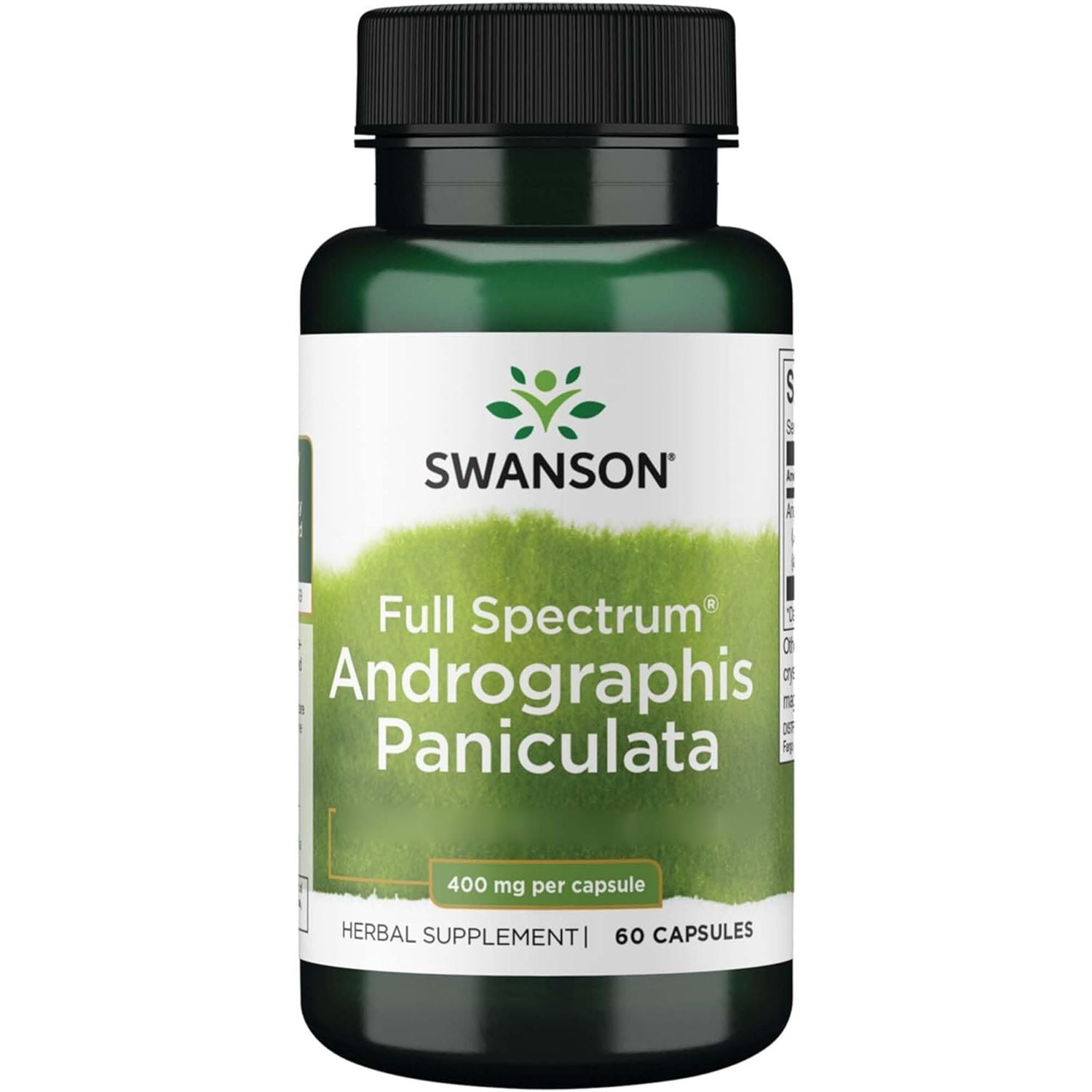 Swanson, Full Spectrum Andrographis Paniculata, 400Mg, 60 Capsules, Soya-Free, Gluten-Free, Gmo-Free
