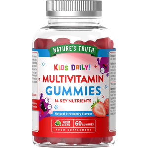 Kids Multivitamin Gummies | 14 Key Nutrients | One-A-Day Formula | Natural Strawberry Flavour | 60 Vegan Gummies | Nature'S Truth
