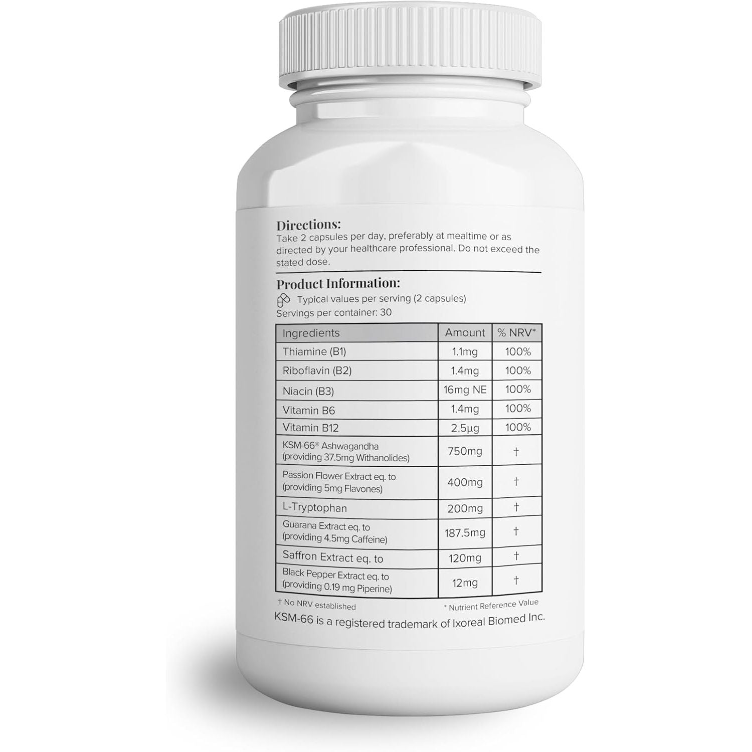 Hey Nutrition Ashwagandha Complex 9000Mg Supplement - High Strength KSM-66 - Boosts Mood & Energy - Reduces Stress - UK Manufactured - All Natural, Non-Gmo - 60 Vegan Capsules